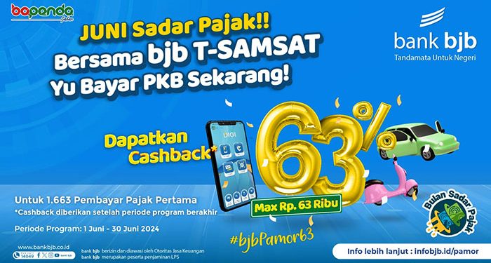 Solusi Praktis Bayar Pajak Kendaraan Bermotor Melalui bank bjb Bisa Dapat Cashback 63%