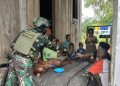 Satgas Yonif 503 Kostrad Gelar Komsos Rumah Ke Rumah, Disambut Gembira Warga Ginid