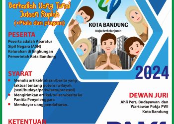 Peringati HUT ke-214, Pokja PWI Kota Bandung Gelar Lomba Karya Jurnalistik Berhadiah Ratusan Juta, Buruan Daftar