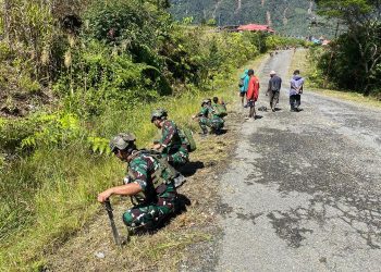 Habema Hadir di Mamba Ajak Warga Kerja Bakti Pembersihan Lingkungan