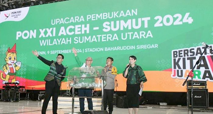 Ribuan Masyarakat Saksikan Momen Bersejarah Pembukaan PON XXI di Sumut