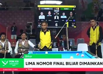Sengit, Sumut Raih Emas Pertama Cabor Biliard Setelah Kalahkan Tim DKI Jakarta