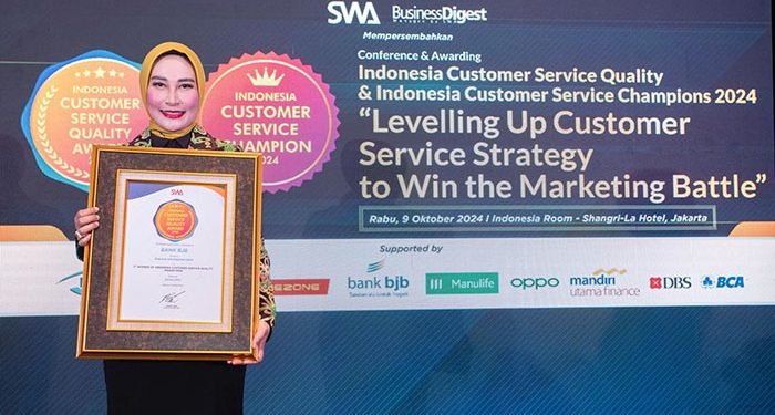 bank bjb Sabet Penghargaan Indonesia Customer Service Quality Award 2024