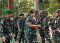 Satgas Pamtas Yonif 131/BRS Terima Kunjungan Tim Ditrah Komhan Ditjen Strahan Kemhan