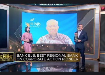 Dalam Ajang Road To CNBC Indonesia Awards 2024, bank bjb Jadi Best Regional Bank on Corporate Action Pioneer