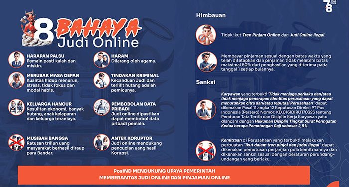 Pos Indonesia Tindak Keras Pelaku Judi Online