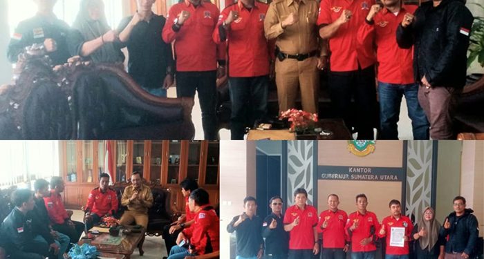 Kadis Kominfo Sumut Terima Audensi DPW Persatuan Wartawan Duta Pena Indonesia Sumut Tepat Satu Hari di HUT Kadis