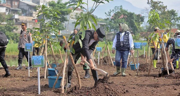 Pemkot Bandung Tanam 1.625 Bibit dan Bangun Kolam Retensi di Kawasan Bandung Utara