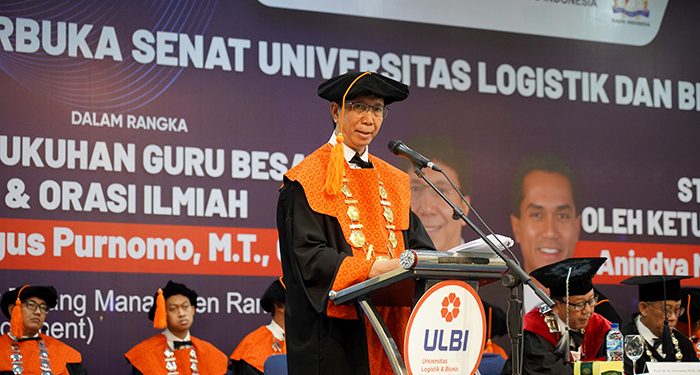 Prof Dr. Ir. Agus Purnomo, MT, CLMIT Dikukuhkan Sebagai Guru Besar Manajemen Rantai Pasok di ULBI