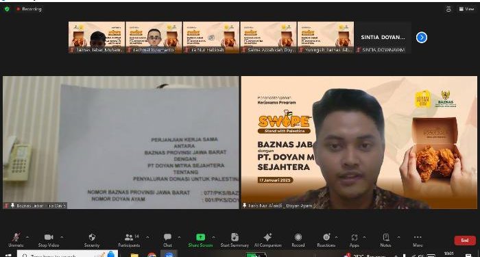 BAZNAS Jabar Resmi Jalin Kerjasama dengan PT. Doyan Ayam, dalam Upaya Mendukung Bantuan Kemanusiaan bagi Palestina