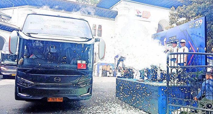 Pos Indonesia Lepas 225 Pemudik ke Kampung Halaman