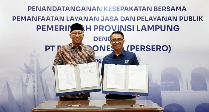 Kunjungi Kantor Pusat Pos Indonesia, Gubernur Lampung Teken Kesepakatan Pemanfaatan Layanan Jasa dan Pelayanan Publik