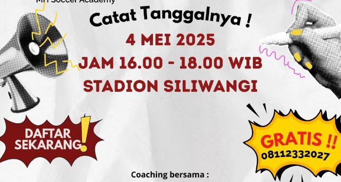 Gratis, Catat Tanggal nya, MH Soccer Academy Gelar Giat Coaching Clinic Session