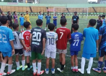 Ratusan Anak Bertalenta Antusias Ikuti Session Coaching Clinic sekaligus Lounching MH Soccer Academy di Stadion Siliwangi Kota Bandung