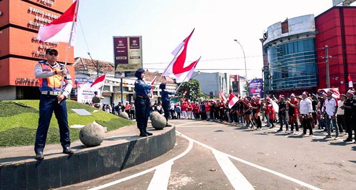 Bandung Menyatu dalam 3 Menit untuk Indonesia, dari Simpang Lima hingga Dago Cikapayang