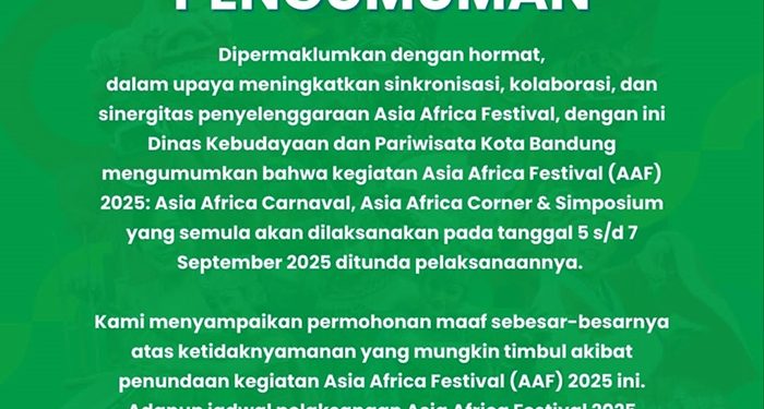 Asia Africa Festival 2025 Resmi Ditunda