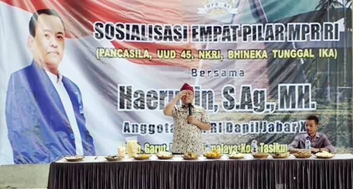 Hoerudin Kembali Gelar Sosialisasi Empat Pilar Kebangsaan di GOR Desa Majasari Kampung Cibacang