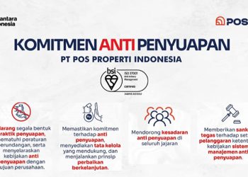 PT Pos Properti Indonesia Raih Sertifikasi ISO 37001