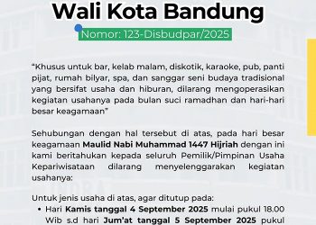 Pemkot Bandung Larang Tempat Hiburan Beroperasi