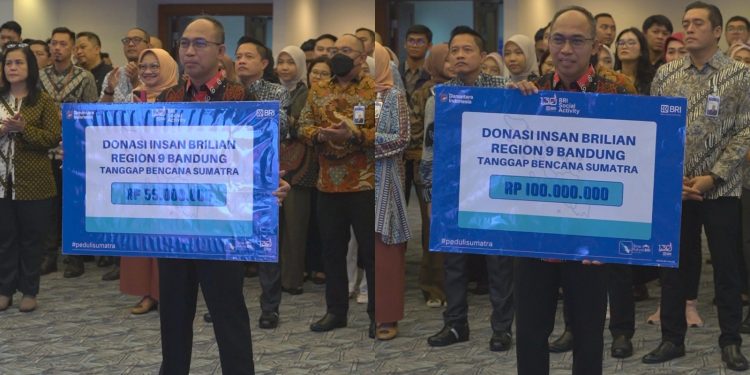 BRI dan Insan BRILian Bandung Hadirkan Bantuan Rp155 Juta bagi Warga Terdampak Bencana