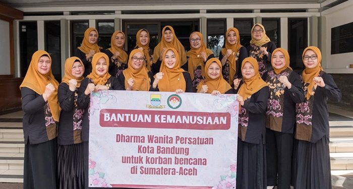 Peduli Korban Bencana, DWP Kota Bandung Salurkan Bantuan via BNPB