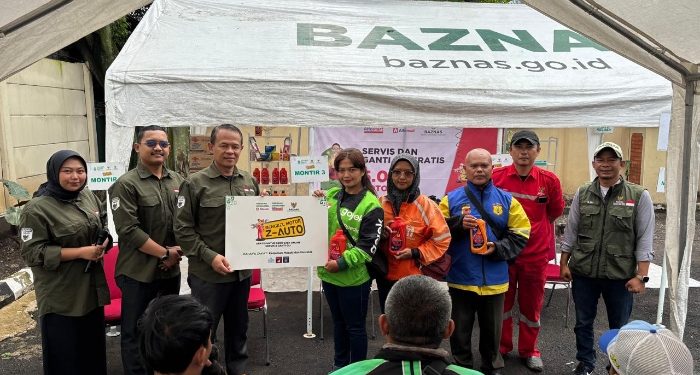 BAZNAS Jawa Barat Gelar Servis dan Ganti Oli Gratis untuk 200 Driver Ojek Online