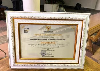 BAZNAS Jabar Raih Predikat “Informatif” dalam Anugerah E-Monev KI Provinsi 2025