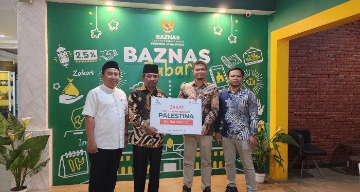 BAZNAS Jawa Barat Terima Donasi Rp723.148.308 dari UPZ Relawan Nusantara untuk Palestina dan Sumatera