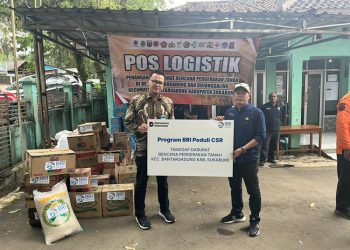 BRI Peduli Bantu Pengungsi Bencana Tanah Bergerak di Sukabumi Lewat Bantuan Sembako
