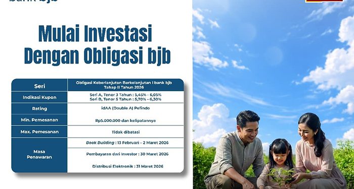 Obligasi Berkelanjutan bank bjb Tahap II 2026 Resmi Dibuka