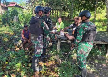 TNI Hadir di Segala Kondisi Masyarakat Pedalaman