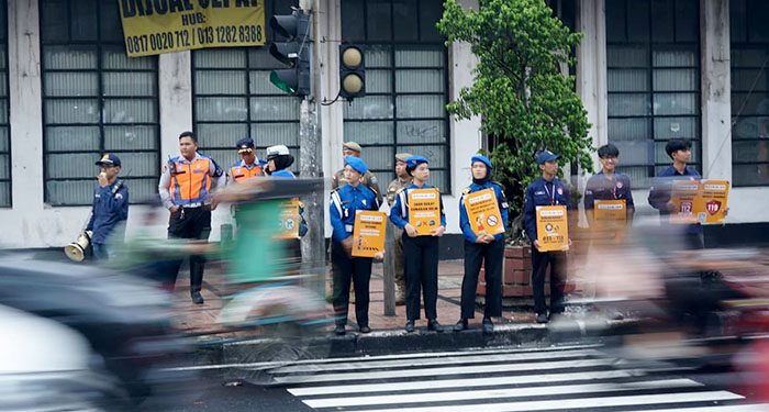 Simpang Lima Bandung Jadi Lokasi Edukasi Keselamatan Berkendara