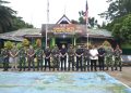 Satgas Pamtas RI-Malaysia Yonarmed 19/Bogani Terima Kunjungan Kabid P2 Kanwil Bea Cukai Kalbar di Pos Gabma Kotis