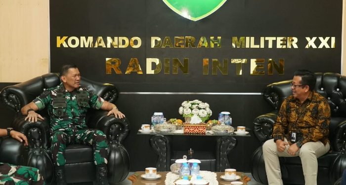 Perkuat Sinergi dan Koordinasi, Pangdam XXI/RI Terima Audiensi GM PLN UID Lampung
