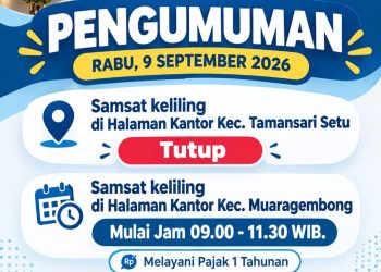 Samsat Keliling Bekasi Hari Ini Beroperasi di Muaragembong, Setu Tutup